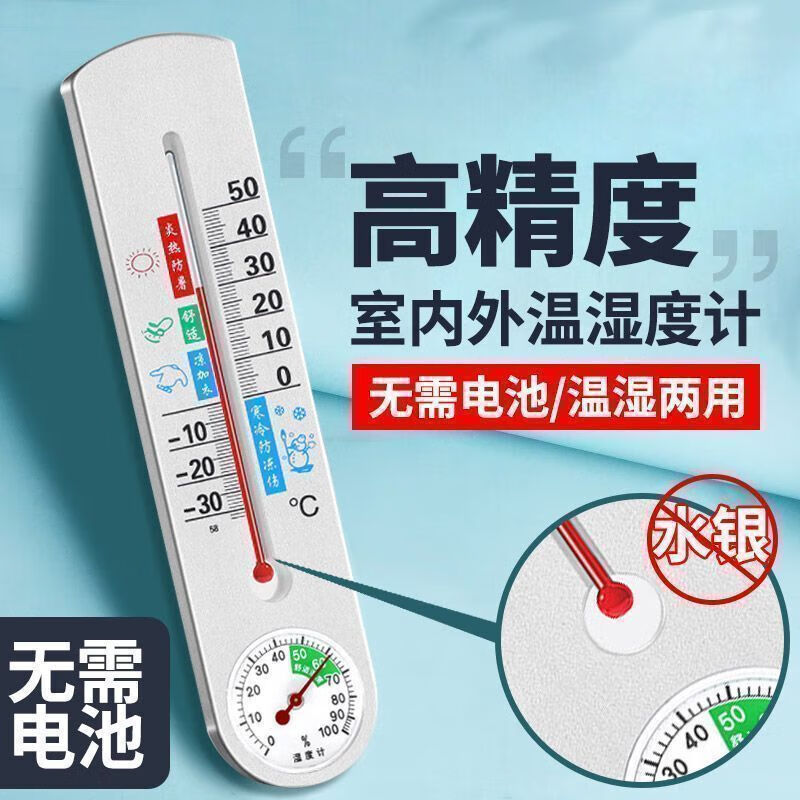 Wall-mounted thermometer home decoration indoor household high-precision battery-free thermometer creative decorative pendant high-precision thermometer 1