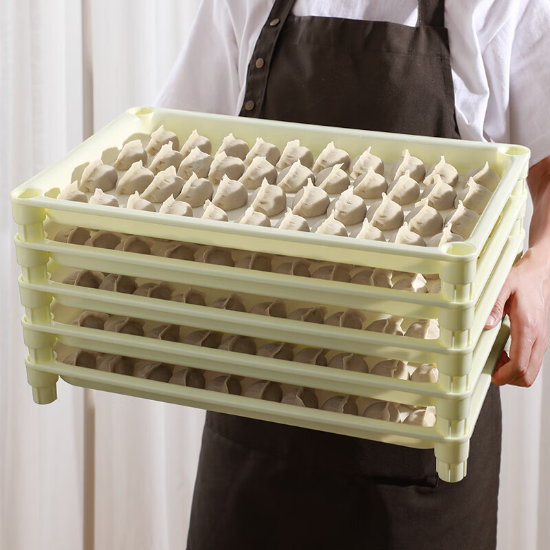 Rihe Sheng Tang dumpling storage box for refrigerator dumpling tray multi-layer dumpling quick-freezing box commercial special plate dumpling box 6 layers dumpling tray-5 layers