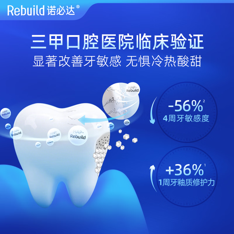 Nobida (Rebuild) Gum Protecting Toothpaste 50g*5 + 2 Toothbrushes Repair Tooth Enamel, Remove Stains, Anti-Calculus, Anti-Sensitive Adults