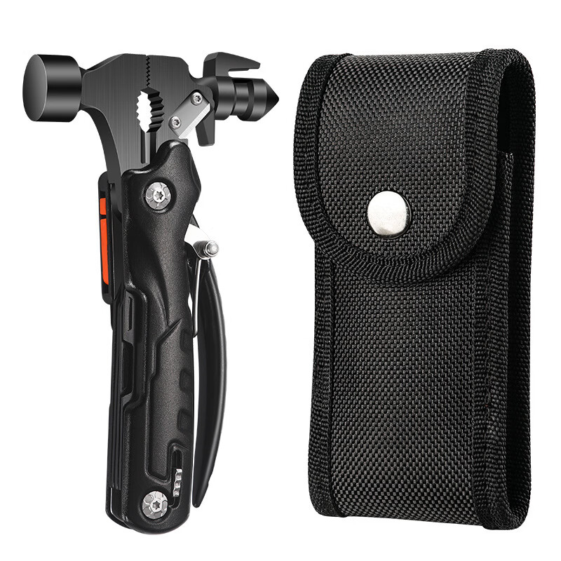 AOLACOW multifunctional outdoor hammer and pliers combination tool window breaking hammer multipurpose car safety hammer car emergency life saver