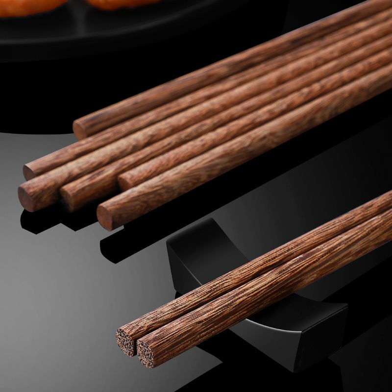 He Jiagong Extra Long Chopsticks Anti-scalding Lo Noodles Hot Pot Frying Extra Long Thick Fried Fritters Stuff Household Wooden Chopsticks Special Length 42cm (2 Pairs)