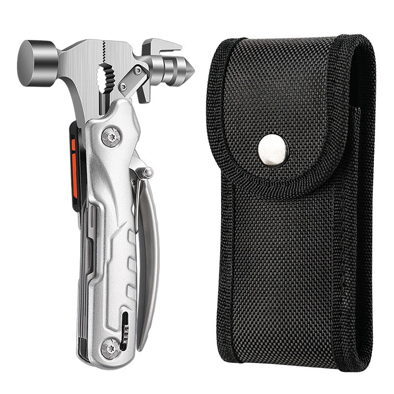 AOLACOW multifunctional outdoor hammer and pliers combination tool window breaking hammer multipurpose car safety hammer car emergency life saver