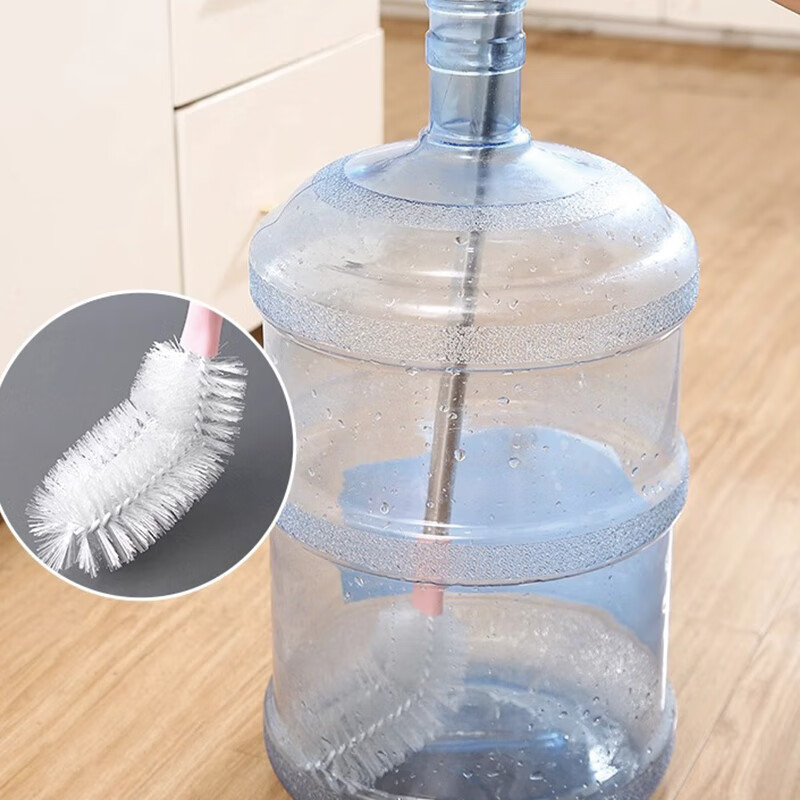 Masfor Bucket Brush Pure Water Bucket Special Brush Oil Bottle Brush Extra Long Handle Soft-bristled Bucket Water Cleaning Brush 360 Fully Bendable 1 Brush