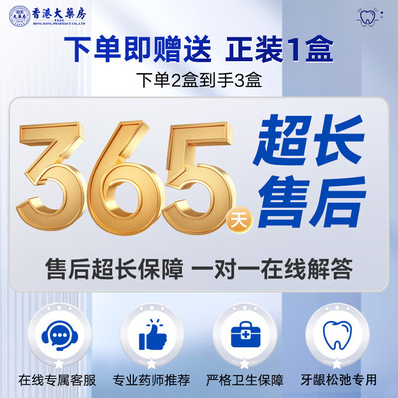 Hong Kong Pharmacy Co., Ltd. Specially repairs teeth for receding gums, solidifies teeth, protects loose gums, and can be repaired with toothpaste