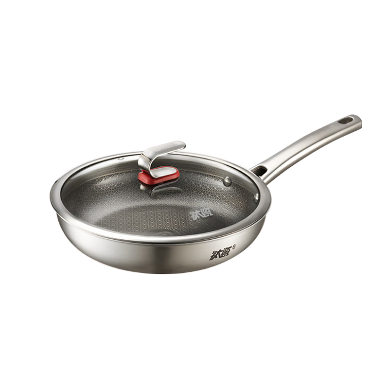 ASD pan titanium porcelain honeycomb stainless steel non-stick frying pan fluorine-free coating omelette steak pan magnetic stove universal 28E6