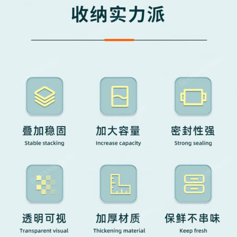 DEATKN German dumpling box refrigerator storage freezer box wonton crisper quick-frozen compartment multi-layer packaging large capacity two covers and two layers can hold about 80-100 dumplings by default