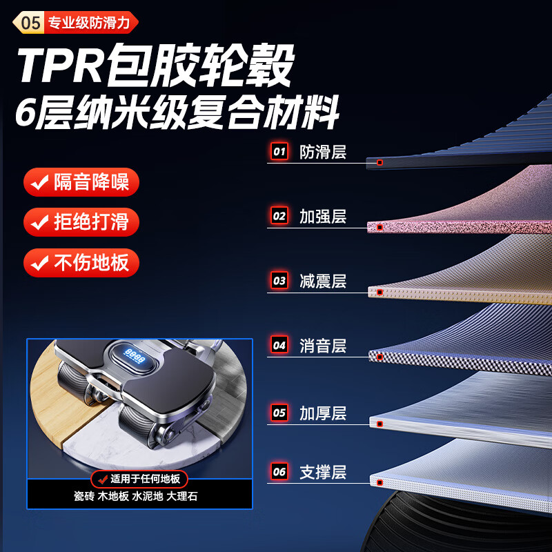 PEAK four-wheel widened abdominal wheel, automatic rebound, smart elbow support, kneeling pad, abdominal muscle wheel, abdominal slimming home fitness equipment
