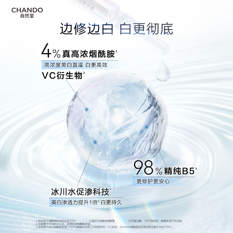 Chando Niacinamide Delicate Whitening Ampoule Mask 30 Pieces Blemish Brightening Improve Red Sensitive Skin Skin Care New Year Gift