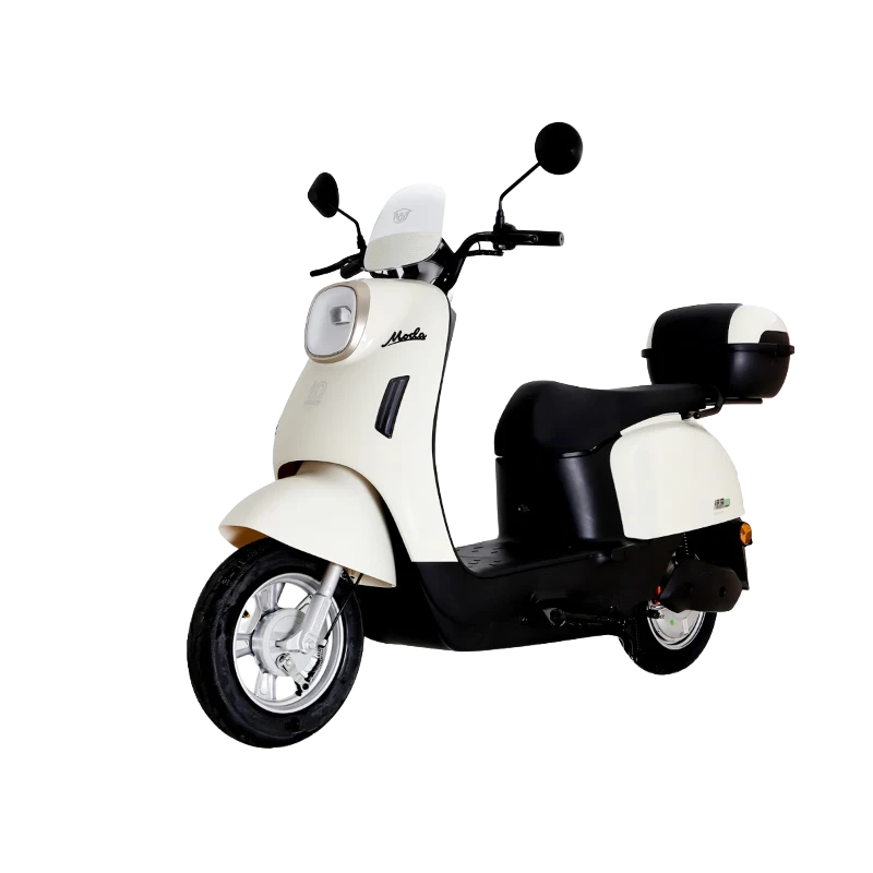 Luyuan electric motorcycle M7UMODA10, 74km range - 60V20AH - 5 lead-acid batteries - 1000W electric battery car Jingdong self-operated cream white tail box version