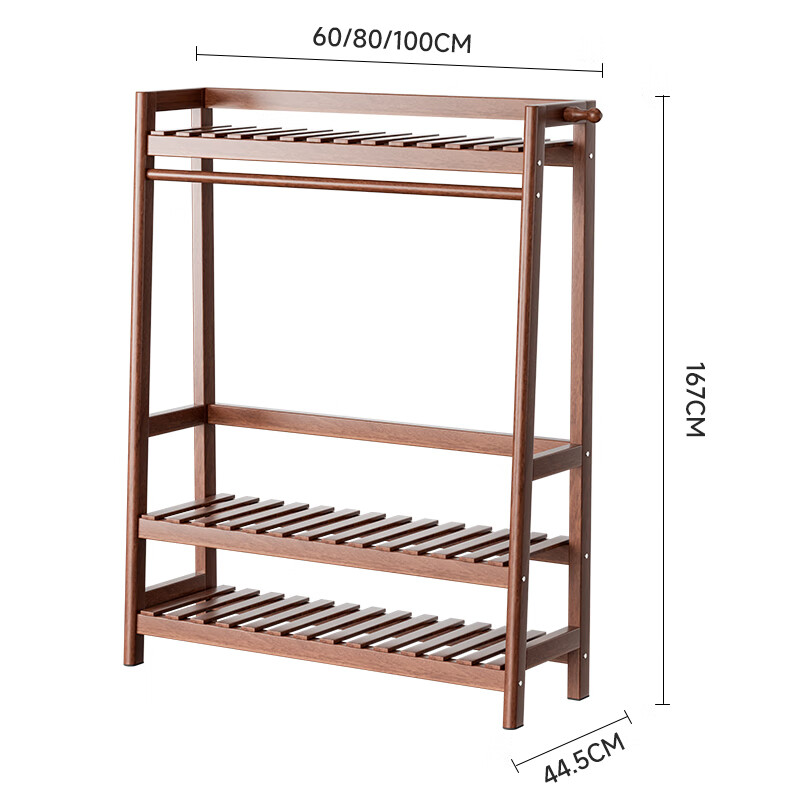 Wenna clothes rack floor-standing vertical solid wood coat rack for bedroom balcony can be used to hang clothes and dry clothes WN-YT1210H