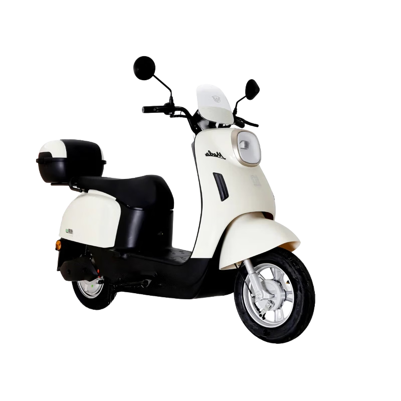 Luyuan electric motorcycle M7UMODA10, 74km range - 60V20AH - 5 lead-acid batteries - 1000W electric battery car Jingdong self-operated cream white tail box version