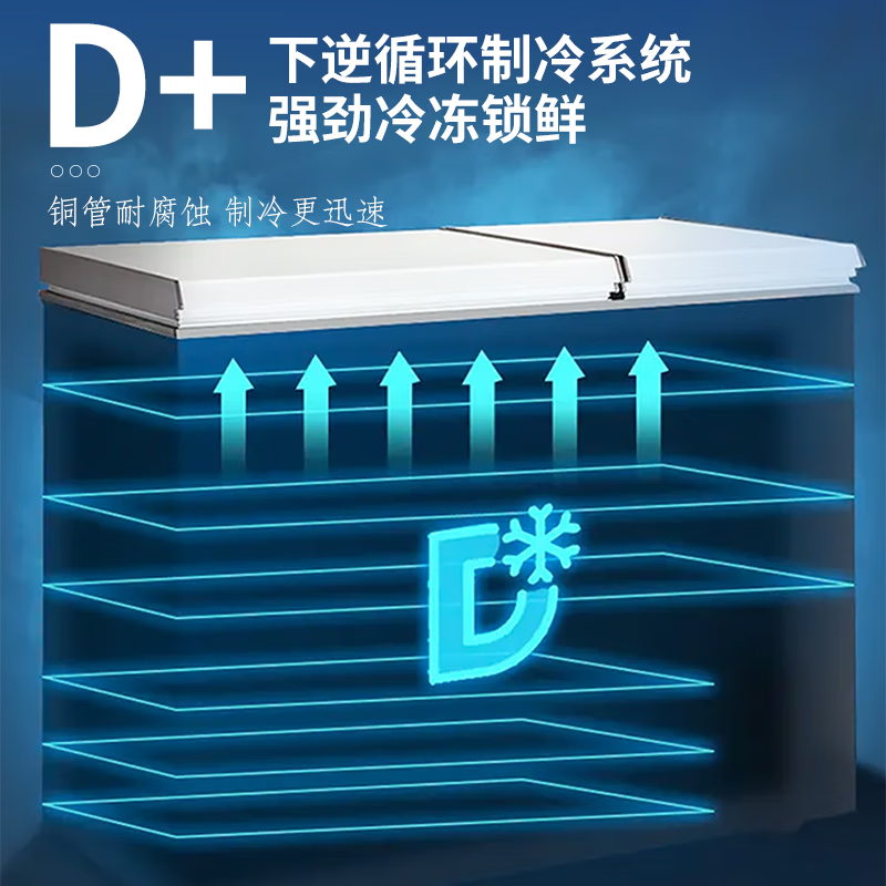 Royalstar small freezer household small frozen fresh-keeping mini refrigerated commercial horizontal freezer single use breast milk storage cabinet energy saving low noise power saving recommended by thousands of people fan frost reduction micro frost 72L