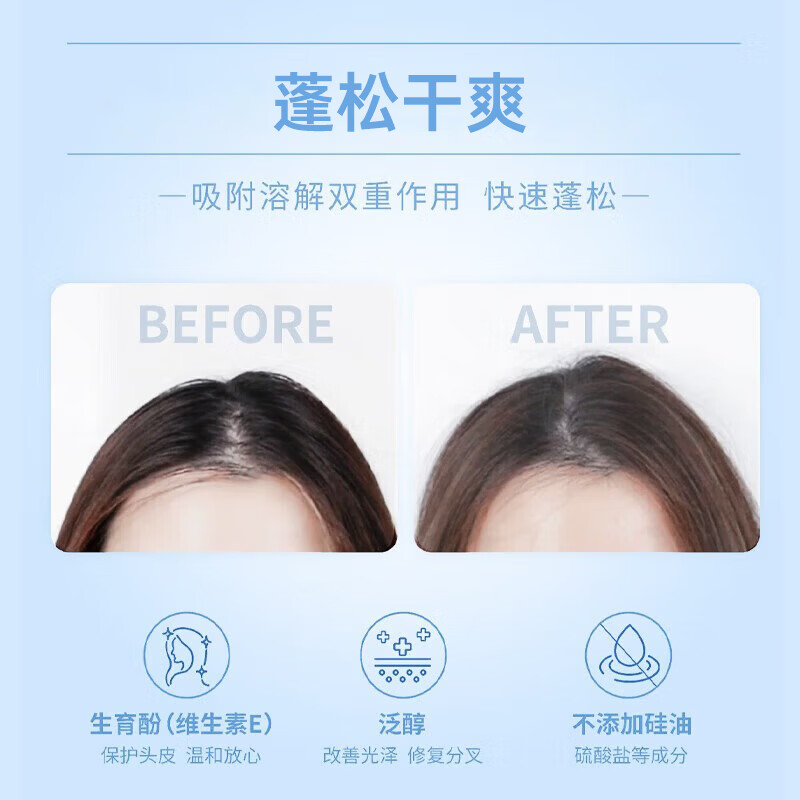 Fujiko fujiko fluffy hair bangs fluffy agent no-wash dry hair powder lazy oil head nemesis military training unisex 8.5g*2 bottles blue classic style