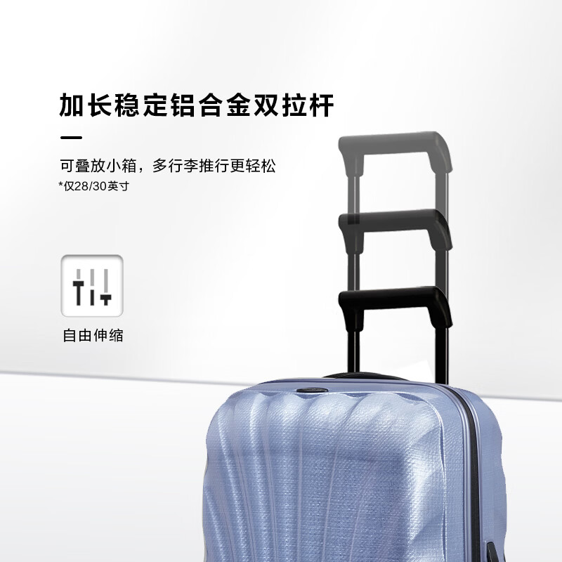 Samsonite Luggage 30-inch Trolley Case Lightweight Shell Case Travel Bag CS2 Lavender Purple Coded Boarding Case