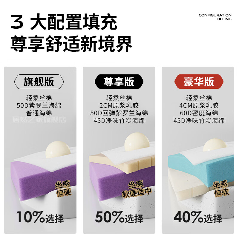 VPLAN Easy Home New First-layer Cowhide Genuine Leather Sofa Home Small Apartment Living Room Straight-row Leather Sofa Furniture 2.1 Meters Three-Seater Flagship Edition - Cat Scratch Leather Violet + Ordinary Sponge