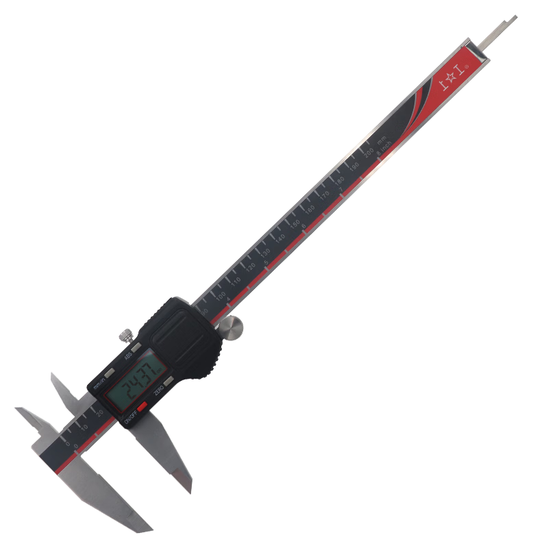 Shanggong electronic digital caliper 0-200mm graduation value 0.01 four-button vernier caliper stainless steel high precision square rod