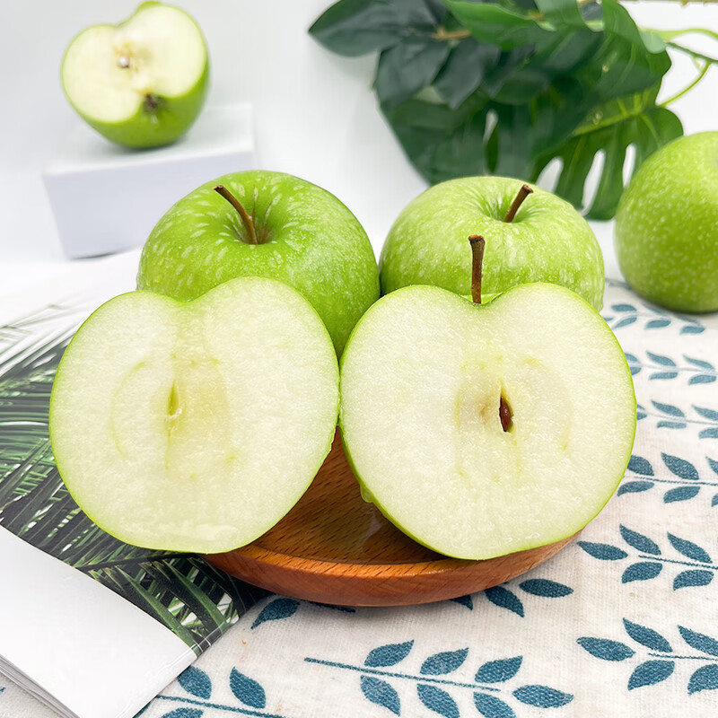 Jingxiansheng French imported green apples, 8 pieces, single fruit weight 130g+, fresh fruit, shipped directly from the source, free shipping