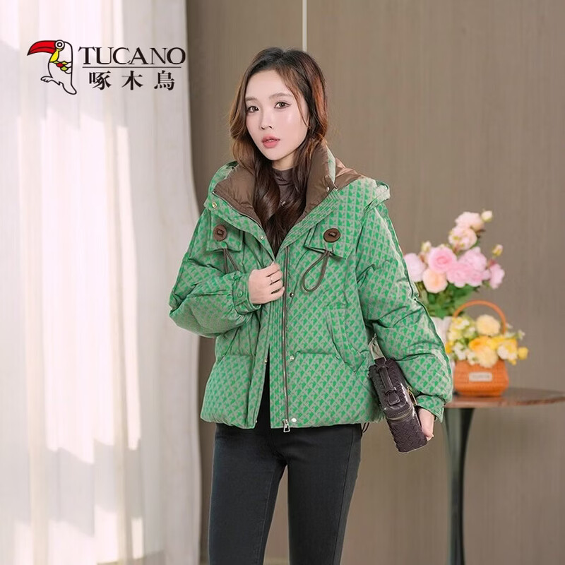 Woodpecker short down jacket for women 2025 winter new style fashionable mother's style to reduce age and look slimmer without bloat jacket