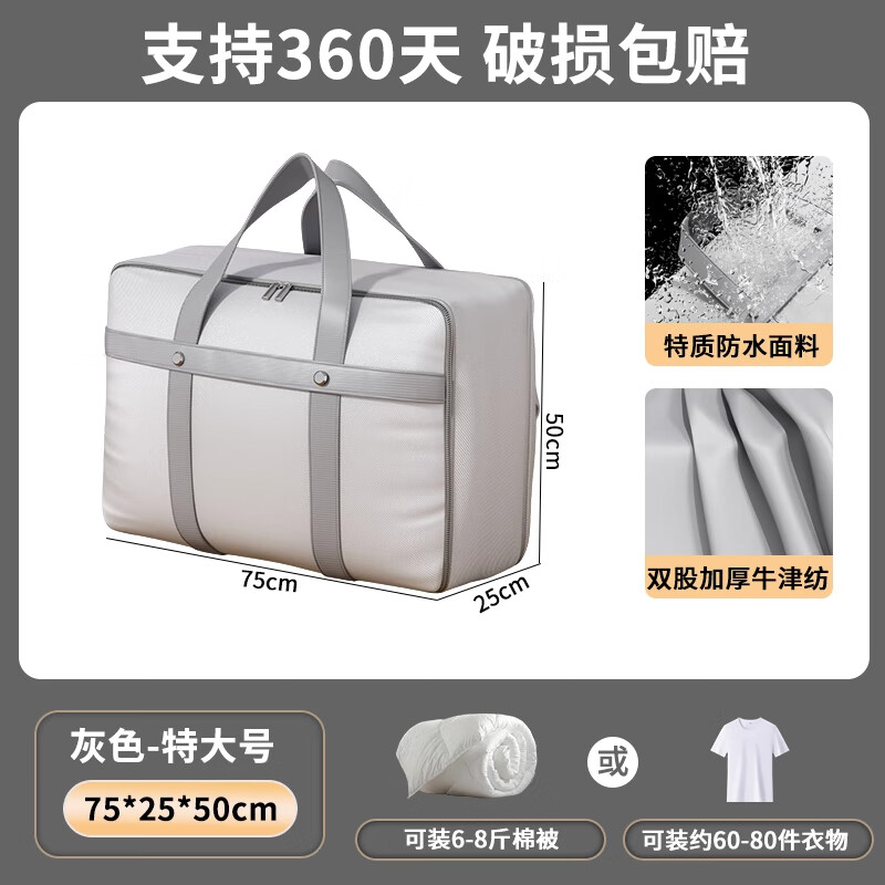 Jiebaina Moving Packing Bag Large Capacity Household Clothes and Quilts Storage Bag Thickened Clothes and Quilts Luggage Organizing Bag Upgraded Thickening - Extra Large Strong and Durable