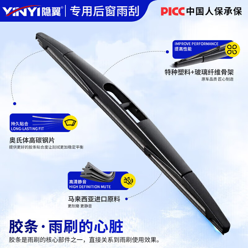 Wondfo is suitable for Kia Smart Sportage New Jiale KX3 Propa Sorento K2 Cerato original rear wiper silent rear wiper 1 pack Kia KX3/2015-2019 models/Aopa