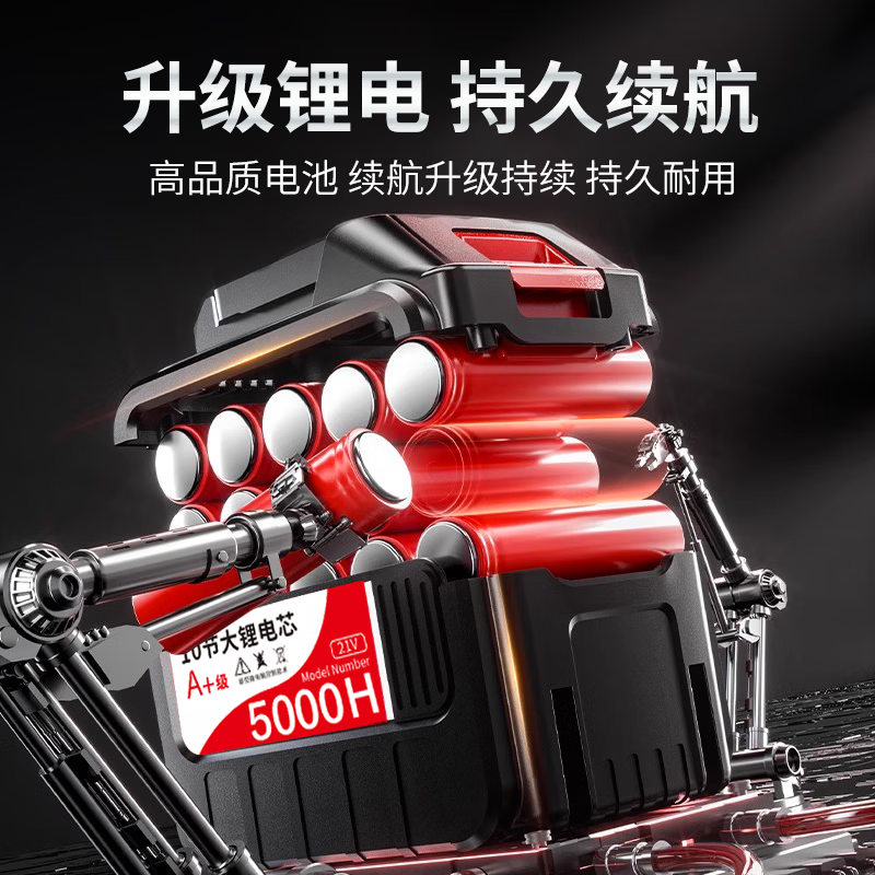 FANAI Electric Cable Cutter Hydraulic Cable Cutter Rechargeable Scissors Hydraulic Open Cable Cutter Electrician Cable Pliers Powerful Digital Display Type 135 Can Cut 125mm Dual Electricity and One Charge Set