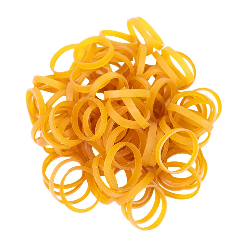 Jiuqiangukuan rubber band bundling rubber band high elastic strip yellow cowhide band rubber band cargo bundling rubber band diameter 6cm wide 10mm 500g