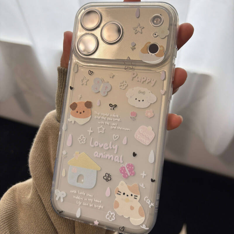 Ye Yu Yudrop puppy is suitable for iPhone17pro mobile phone case. Apple 17pro mobile phone protective case. Cute, fresh and high-looking cartoon puppy. Fun, fall-resistant, wear-resistant and anti-dirty. Raindrop puppy for Apple 17pro.