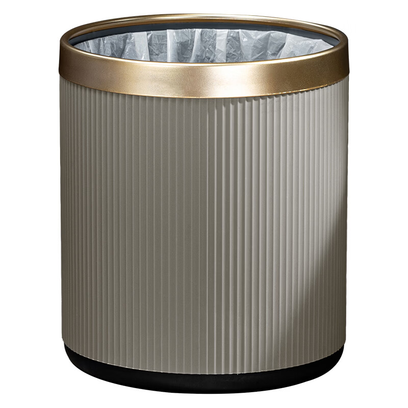 CCKO Trash Can Household Large Bathroom Living Room Bedroom Office Toilet Kitchen Trash Can Customized Logo 12L Internal and External Double Buckets Gray