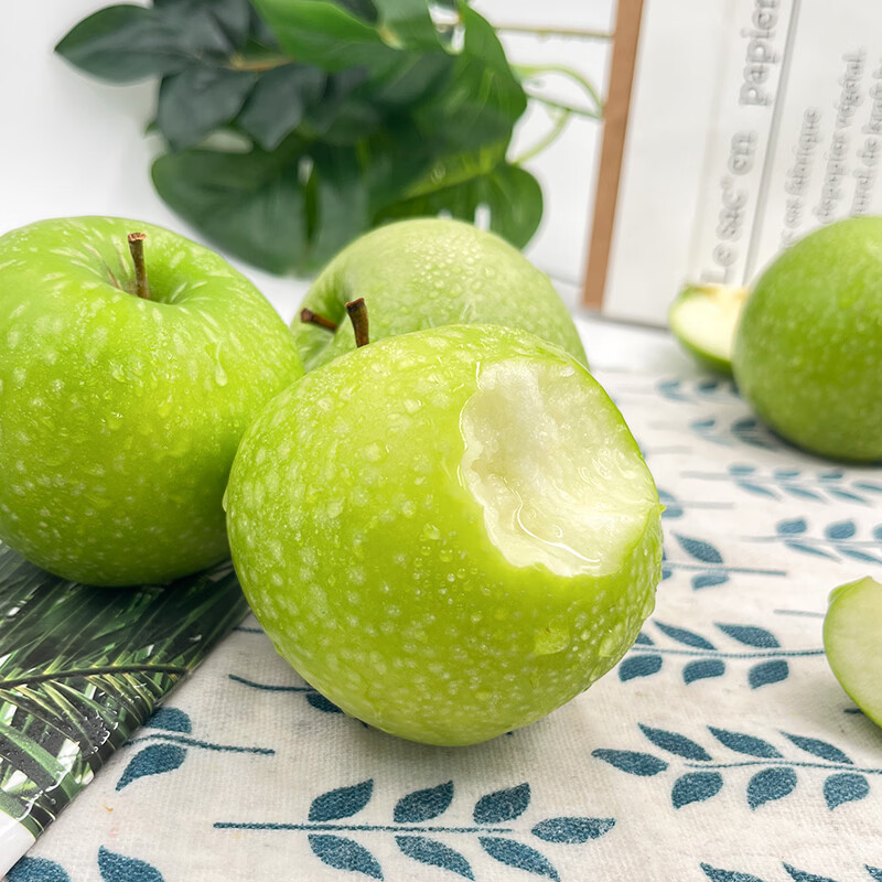 Jingxiansheng French imported green apples, 8 pieces, single fruit weight 130g+, fresh fruit, shipped directly from the source, free shipping