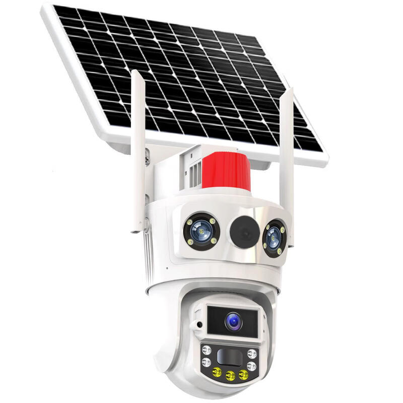 Leiweishi 4g solar outdoor camera, lifetime traffic-free, outdoor plug-in-free, no need to connect to wifi, mobile phone remote monitor, home 360-degree panoramic high-definition night vision without blind spots
