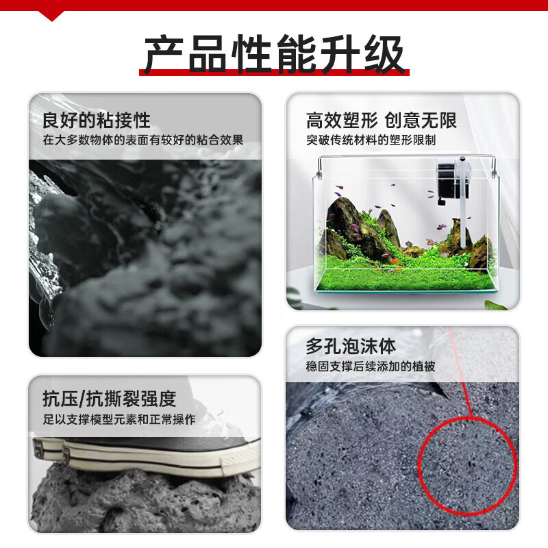 VIKAGU landscaping foam rubber rainforest scene aquarium landscaping sand table rockery decoration special foam rubber sunken wood color PUC500K 900g