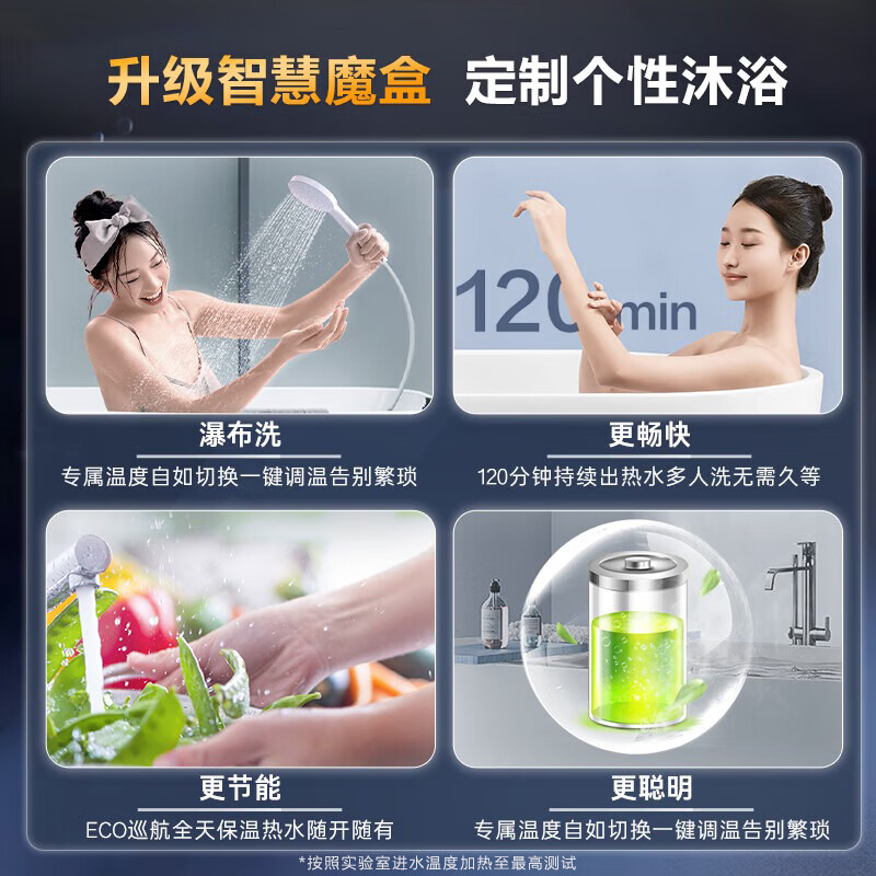 Haier's state-subsidized double-gallon flat barrel electric water heater 60 liters Xiaohonghua BK3 Little Magic Box fresh water 3300W fast heating energy saving magnesium rod replacement household water storage type