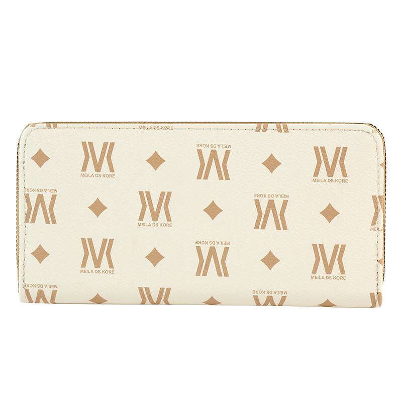 Domestic products carefully selected wallet women's long style 2025 new European and American fashion large capacity double zipper mobile phone bag women's printed hand off-white double zipper