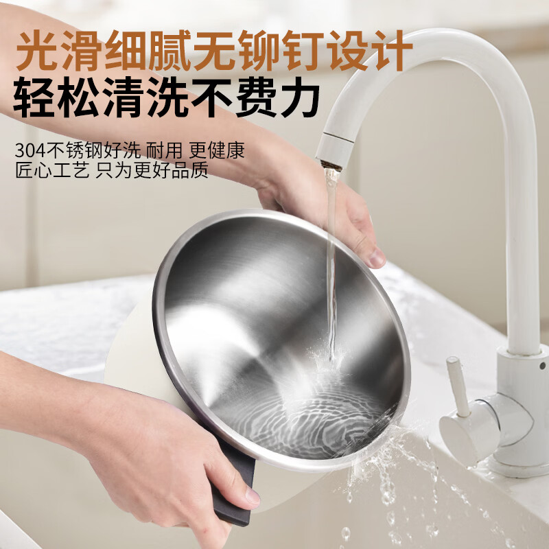 Shuangxi pressure cooker 304 stainless steel gas induction cooker universal explosion-proof pressure cooker one-hand opening and closing 22cm/6L pearl white