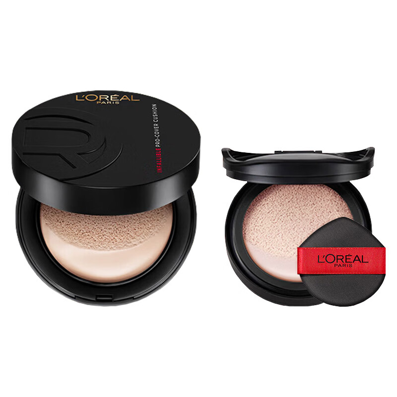 L'Oreal Black Fat Cushion #200 with natural fair skin tone, formal wear + refill, skin care products, New Year's gift for girlfriend