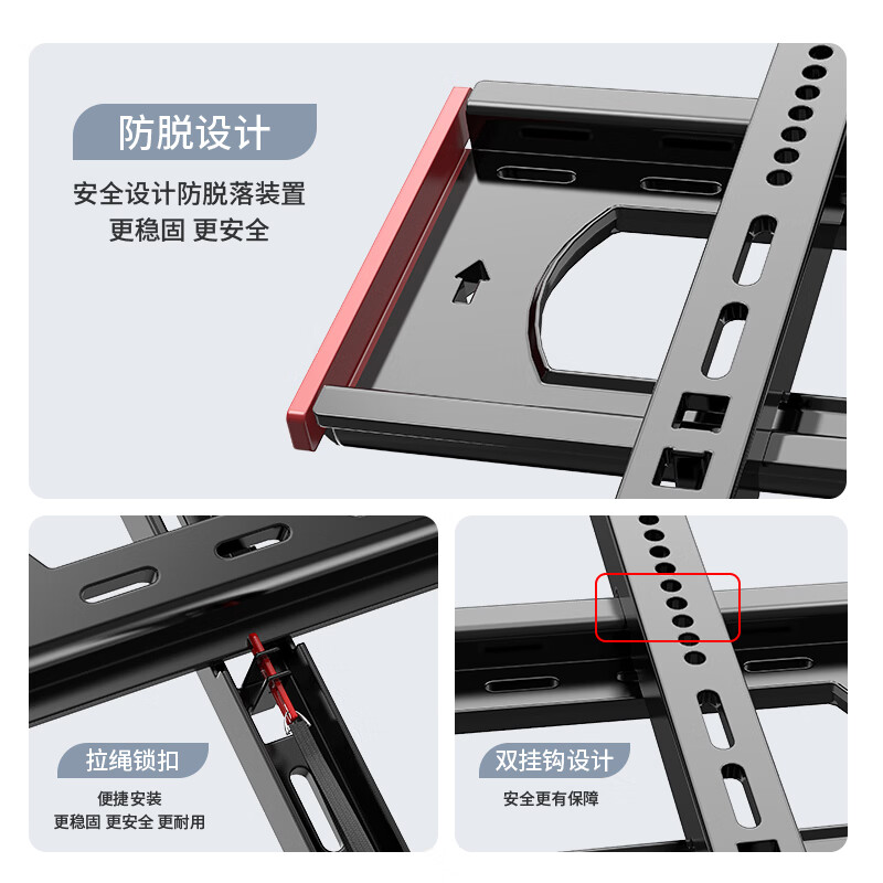 Jinying TV Mount 40-85 inches TV Bracket Universal Fixed Wall Mount Xiaomi Hisense Skyworth TCL Haier Huawei Philips LCD TV Wall Mount