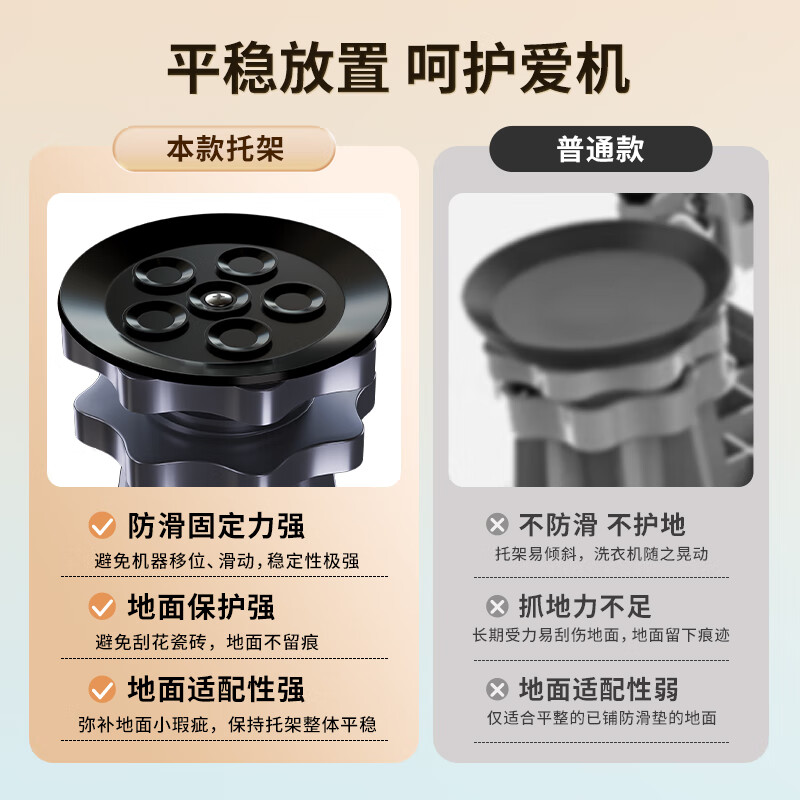 Jinying washing machine base bracket drum pulsator anti-slip and shock-proof foot pad air conditioner refrigerator heightening tray suitable for Little Swan Midea Haier Universal