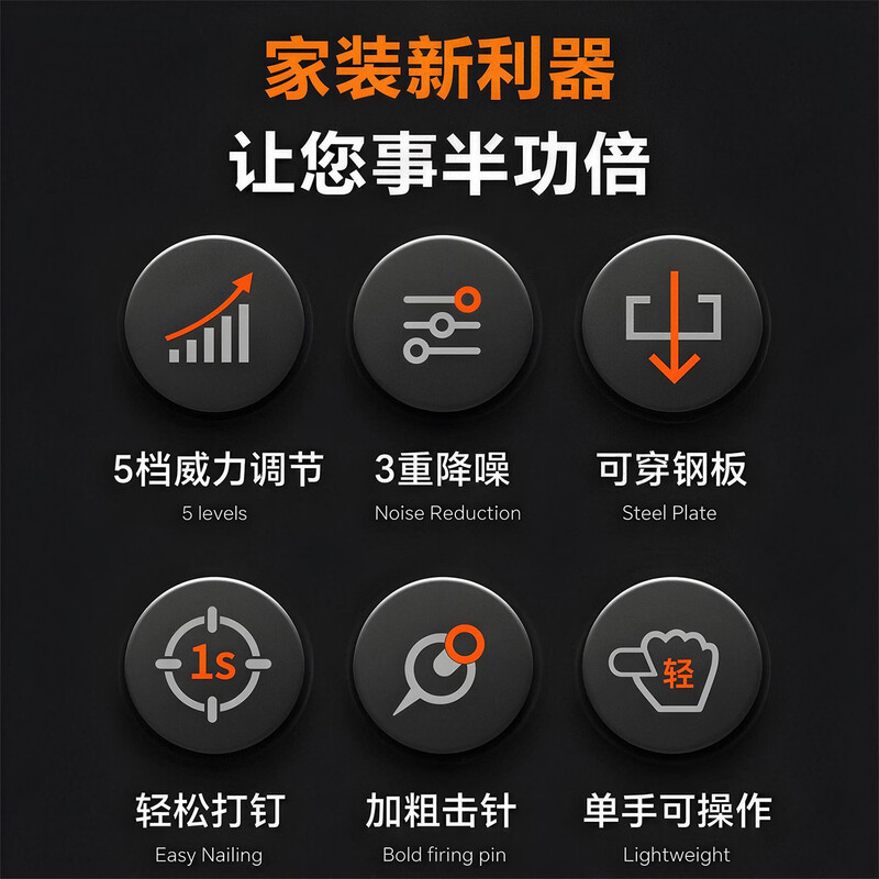 FACE MINI cannon nail gun nail gun genuine household ceiling artifact steel nail gun fixed steel plate concrete silencer nailer