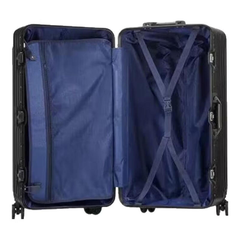 Large-capacity 100-inch aluminum frame, lightweight, boardable, durable, good-looking suitcase, essential for business trips, black temperament, upgraded thickened aluminum frame, 100-inch, extra-large capacity + thickened case