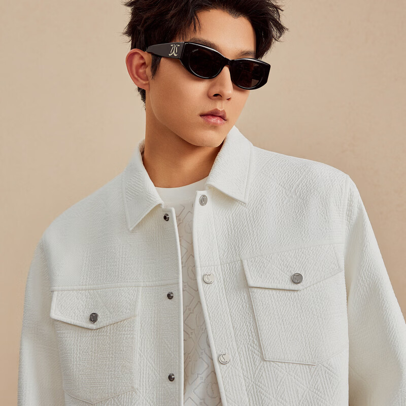 CABBEEN Jiugongge jacquard knitted jacket men's multi-pocket design retro trendy totem 2026 spring jacket