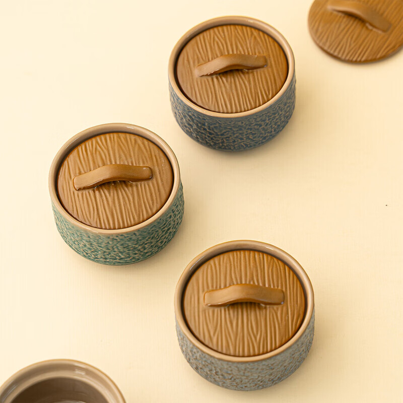 Miaopule Ceramic Crock Pot Stewing Cup Water-proof Stewing Household Stewing Pot with Lid Stewing Pot Soup Pot Shaxian Snack One-person Simmering Soup Cup Home Series Four Seasons Yingxiang Crock Pot Simmering Soup Cup Brown Small Size