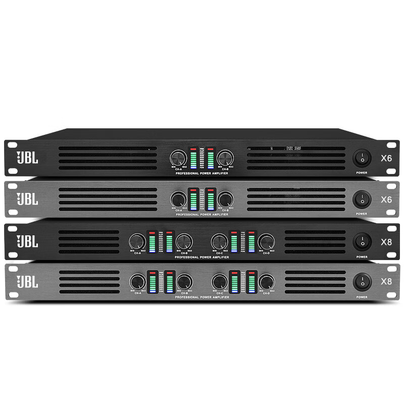 JBLX4 X6 X8 professional 1U high-power pure post-stage digital amplifier 2 four-channel home stage set
