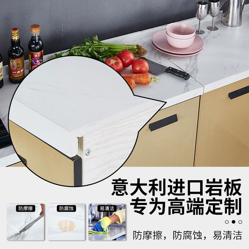 Kitchen integrated cabinets household slate integrated cabinets stainless steel sink cabinet stove cabinet cabinet integrated simple set Violet double door