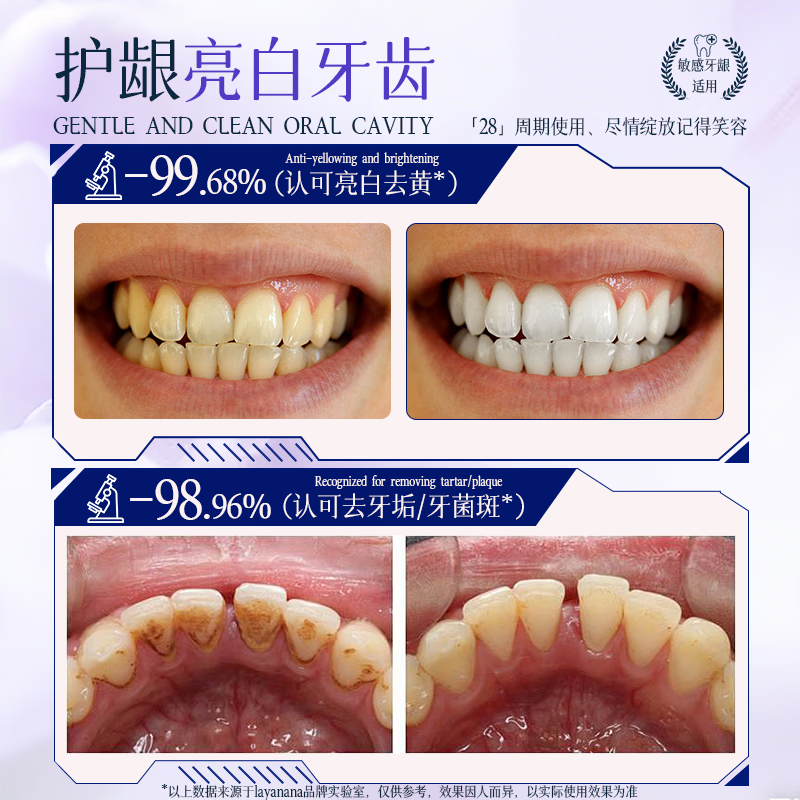 Layanana Australian lysozyme whitening toothpaste removes bad breath, removes yellowing, removes tooth stains, removes tobacco stains and tartar Popular Products Gold List Five Pack
