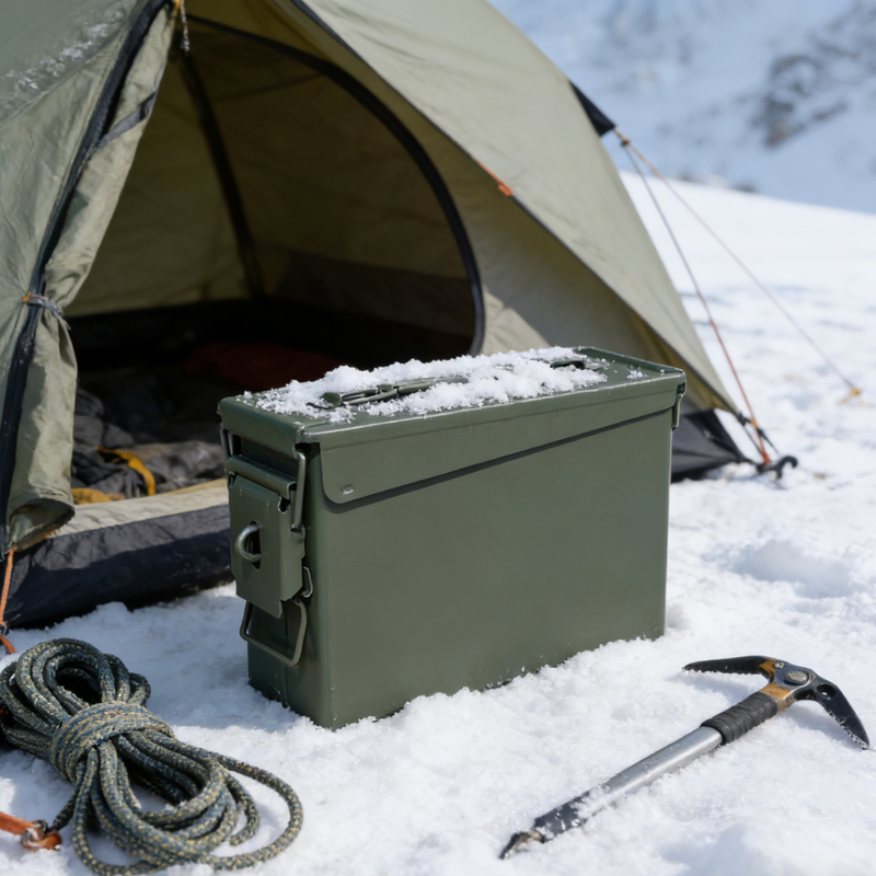 Zhongdeng Steel three-proof iron box storage box vehicle tool box sealed box flame retardant box mold lithium battery storage box storage large size 32*18.2*22cm (approximate size)