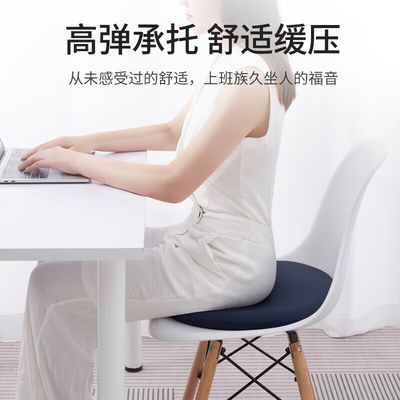 Japanese-style futon cushion memory foam chair seat cushion floor buttocks Japanese-style futon bedroom bay window tatami seat cushion gray blue ice silk style round diameter about 30cm mini memory foam