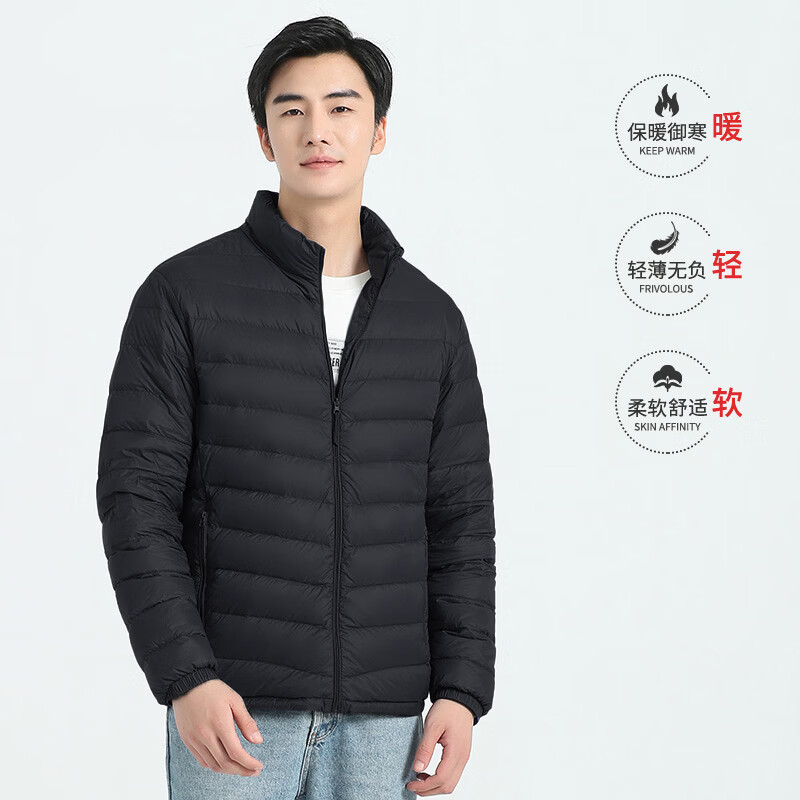 Huanghuai Lightweight Down Jacket Men's Short Stand Collar 2025 New Fashion Ultra Thin Lightweight Jacket Men's Down Jacket