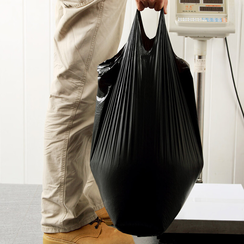 Ou Runzhe vest garbage bag thickened black 33*65cm*200 pieces 1.7 silk portable household 20L trash can plastic bag