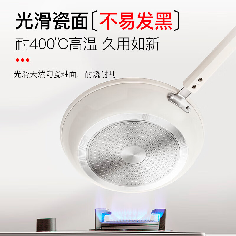 SWISS MILITARY has titanium pan, non-stick pan, household steak frying pan, uncoated omelette wok, gas induction cooker, universal 28cm