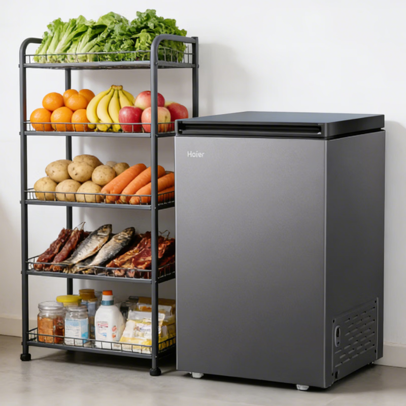 Haier Sapphire Blue Freezer Household Small 200 Liter 300 Liter No Need for Frequent Defrosting First Class Energy Efficiency Commercial Large Capacity Freezer Energy Saving Freezer Refrigerator Dual-purpose Single Temperature Small 100 Liter Hot-Selling PCM Steel Plate Liner Minus 35 Degrees